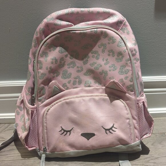 Pottery Barn Mackenzie Critter Glitter Pink Backpack & Lunch Box -Good Condition - Picture 2 of 9